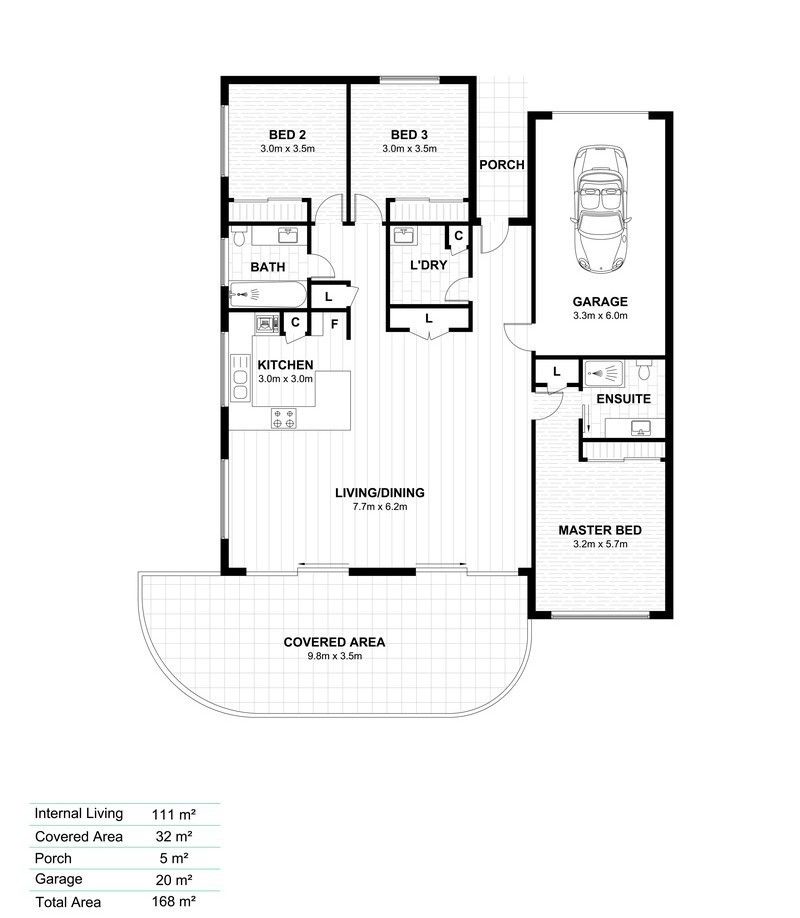 Stylish, Single-Level Villa with Modern Finishes and Tranquil Courtyard