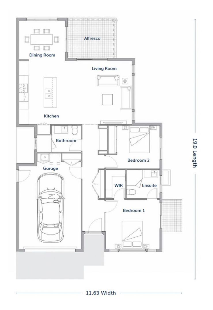 Corner block facing bush