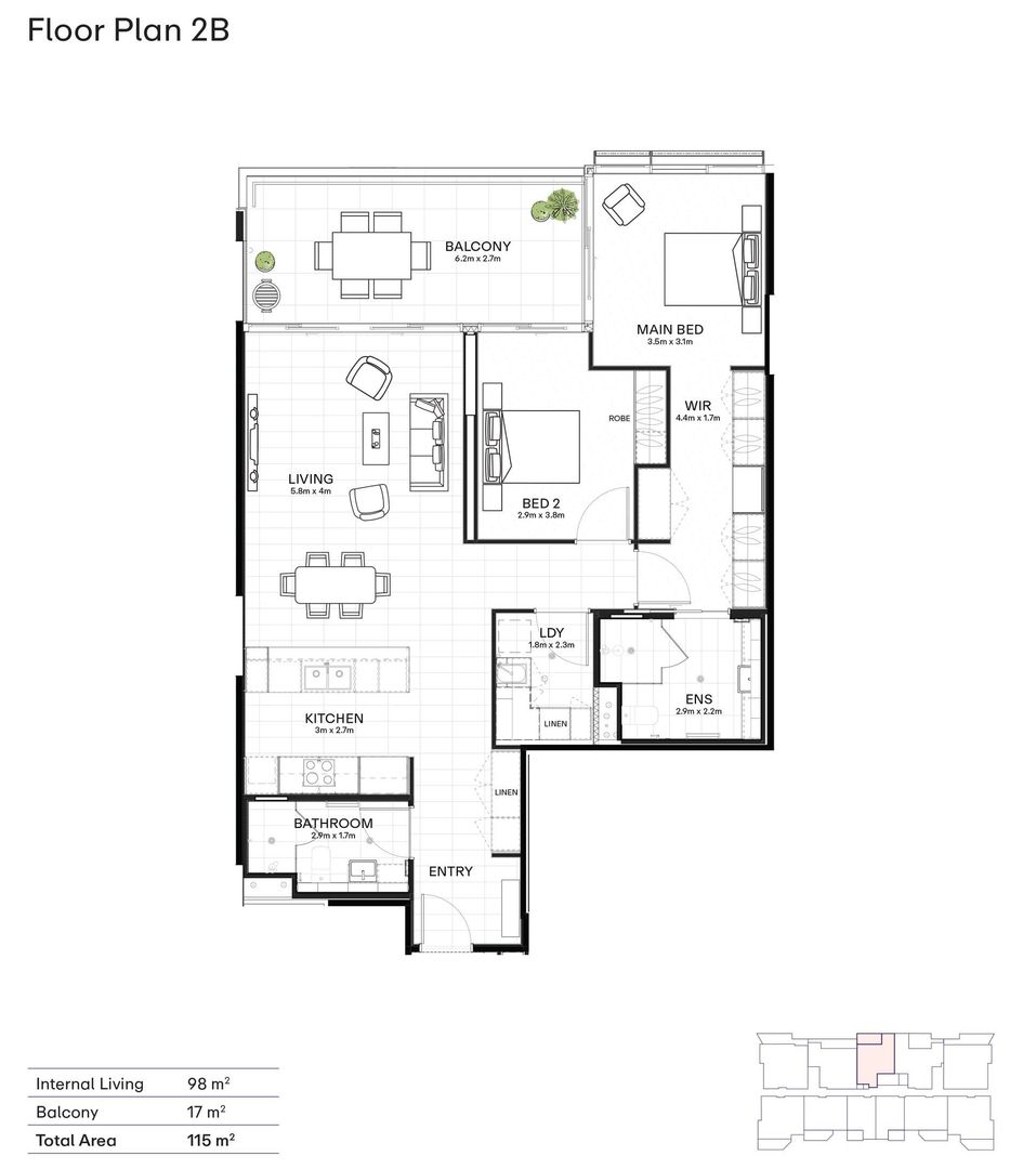 Stylish Two-Bedroom Apartment with Northern Views