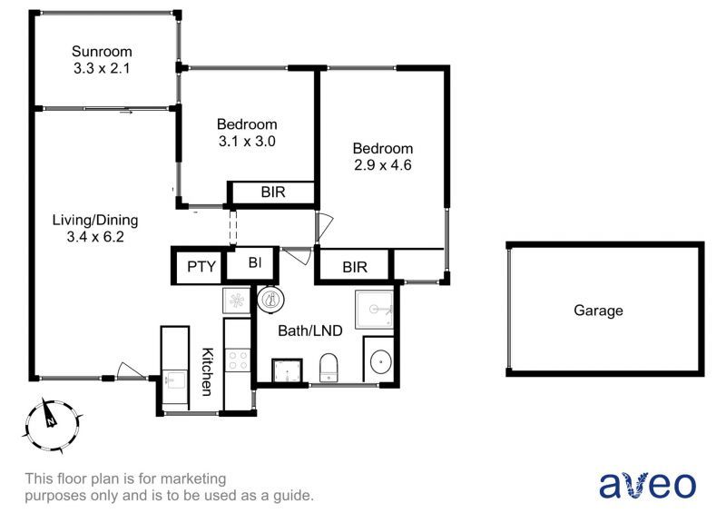 Two bed unit with majestic views of the Derwent River