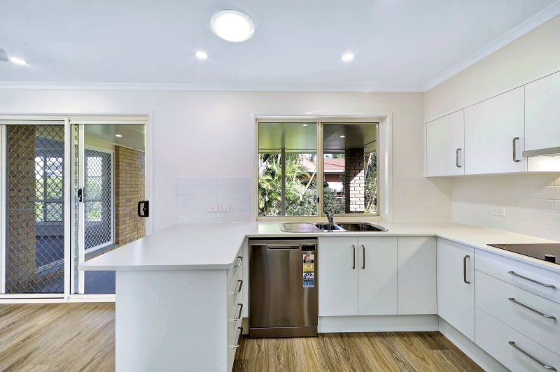 A quiet, peaceful garden surrounds this large 3 bedroom villa