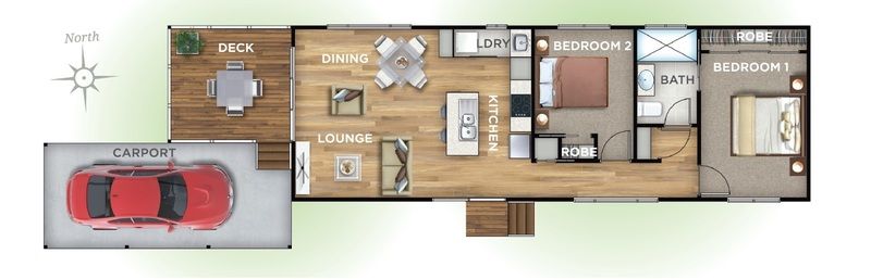 Beautiful Two Bedroom Home Perfect For Entertaining