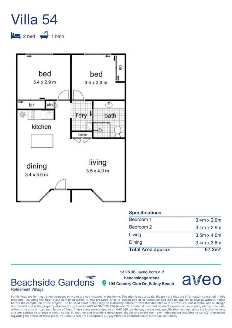 Newly refurbished 2 bedroom unit with spacious lounge area
