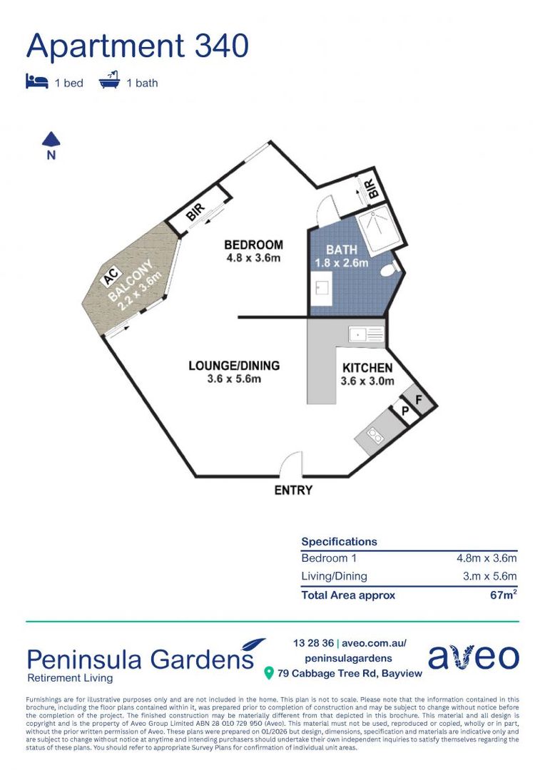 Privately set apartment with a peaceful, leafy aspect