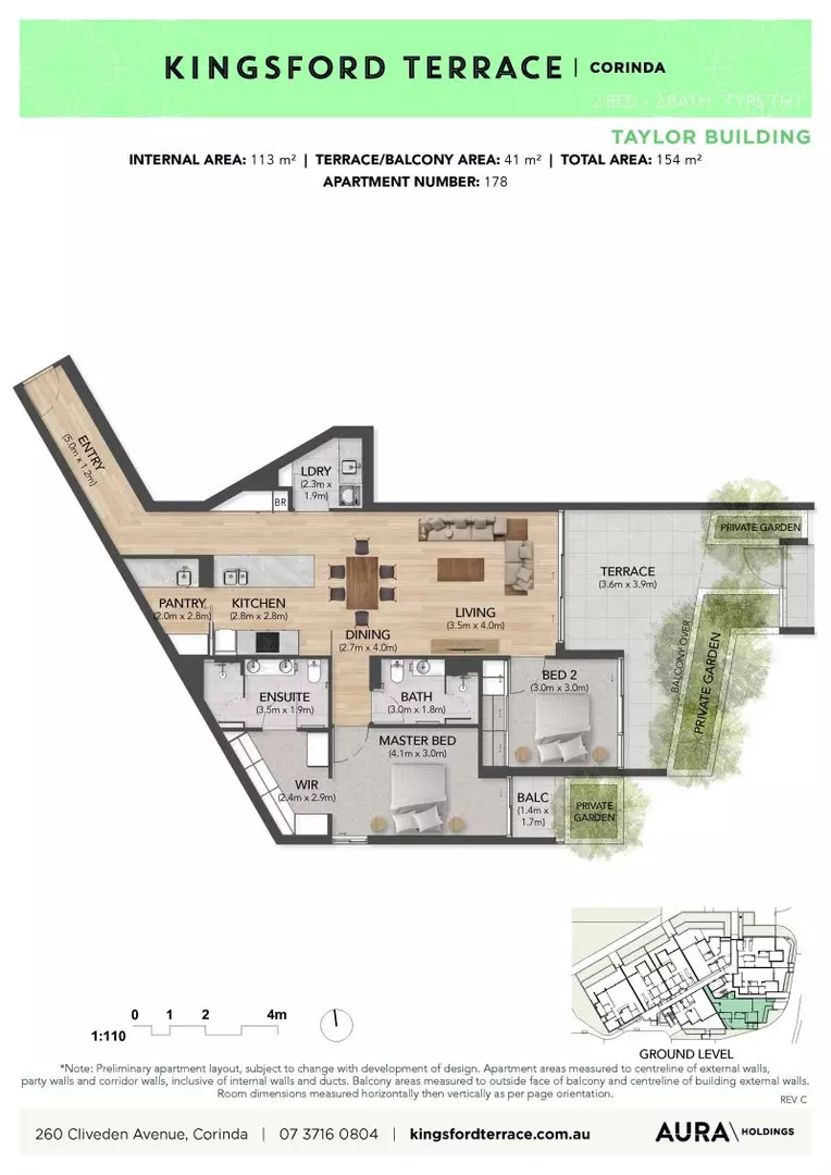 Ground Floor apartment with an expansive terrace and private garden