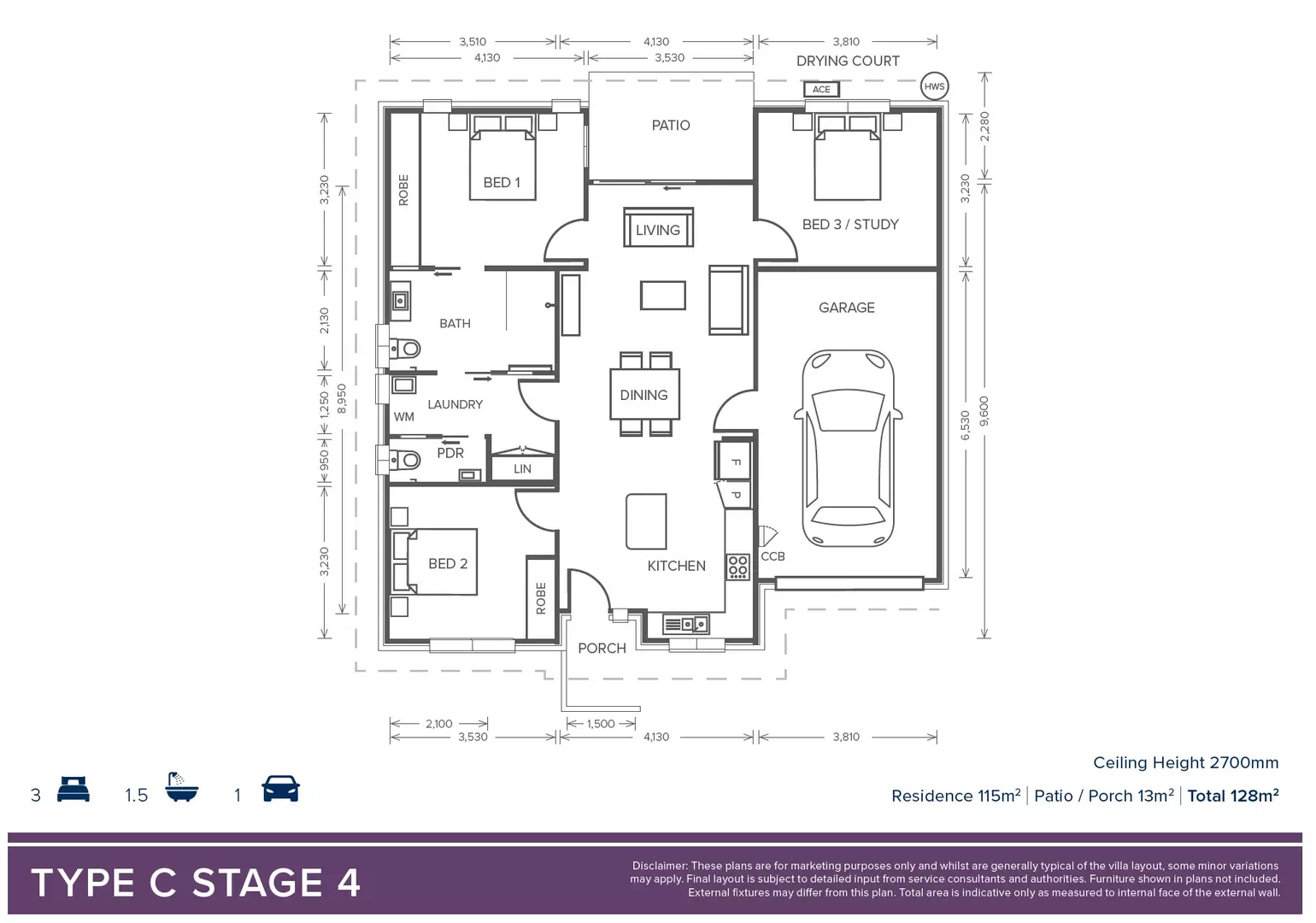 Oak Tree Retirement Village Mudgee - 2 Bedroom + 1 Bathroom + 1 Powder