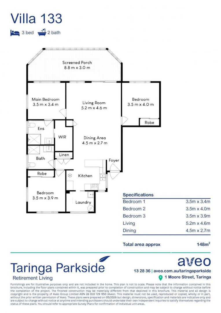 Modern three-bedroom villa