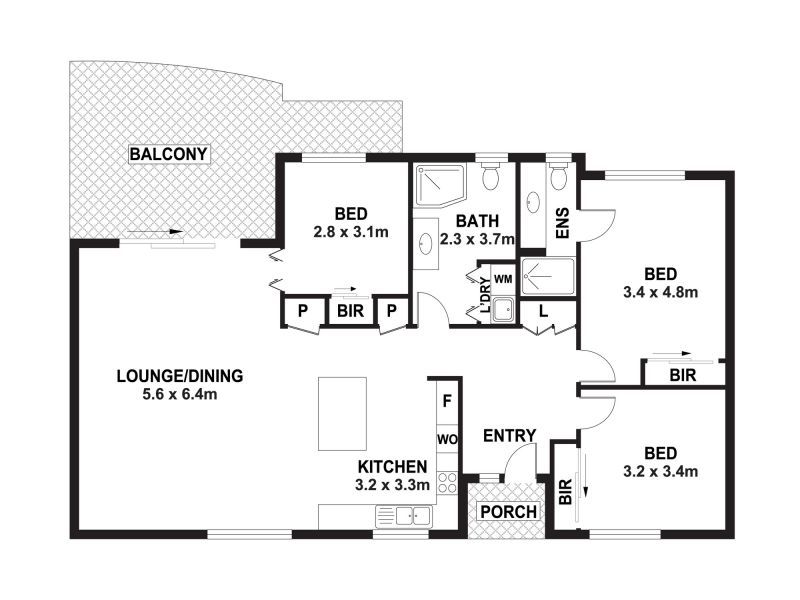 North - East facing unit