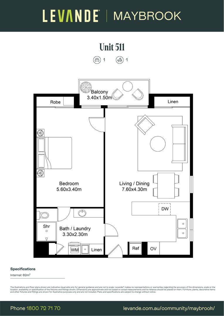 One Bedroom | Unit 511