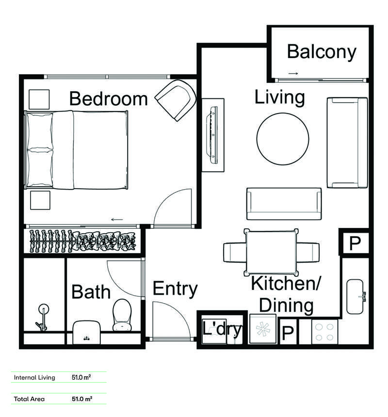 Contemporary Apartment with Modern Finishes