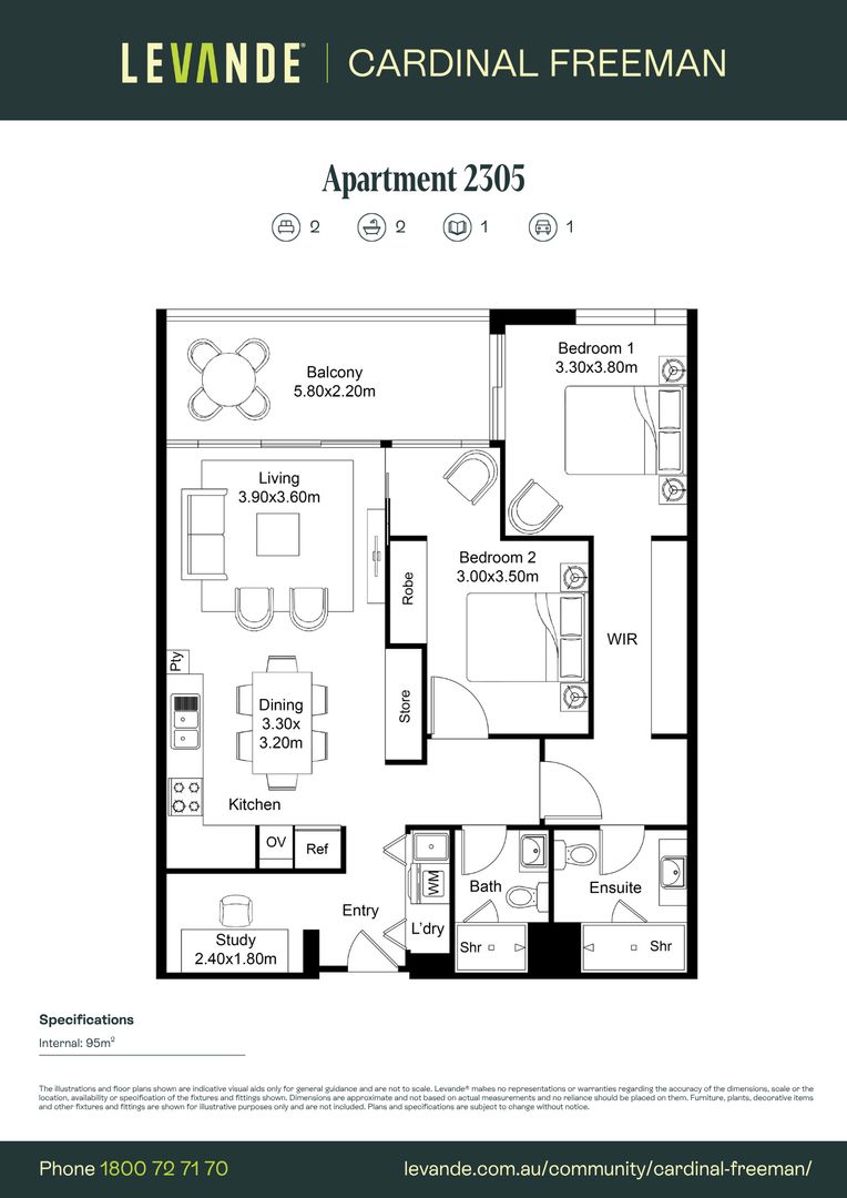 Two Bedroom | Apartment 2305