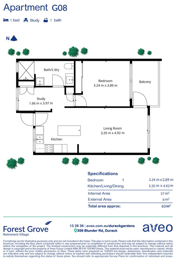 One bedroom plus study home close to community facilities
