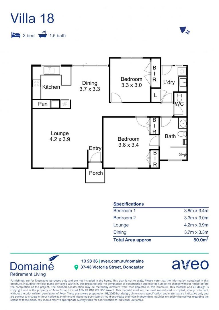 Elegant & comfortable two-bedroom villa