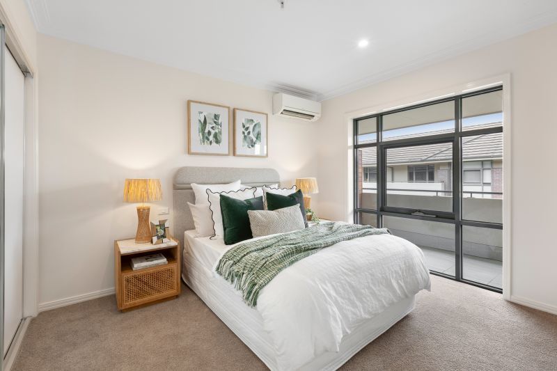 Courtyard-facing apartment on level 3 with serene views