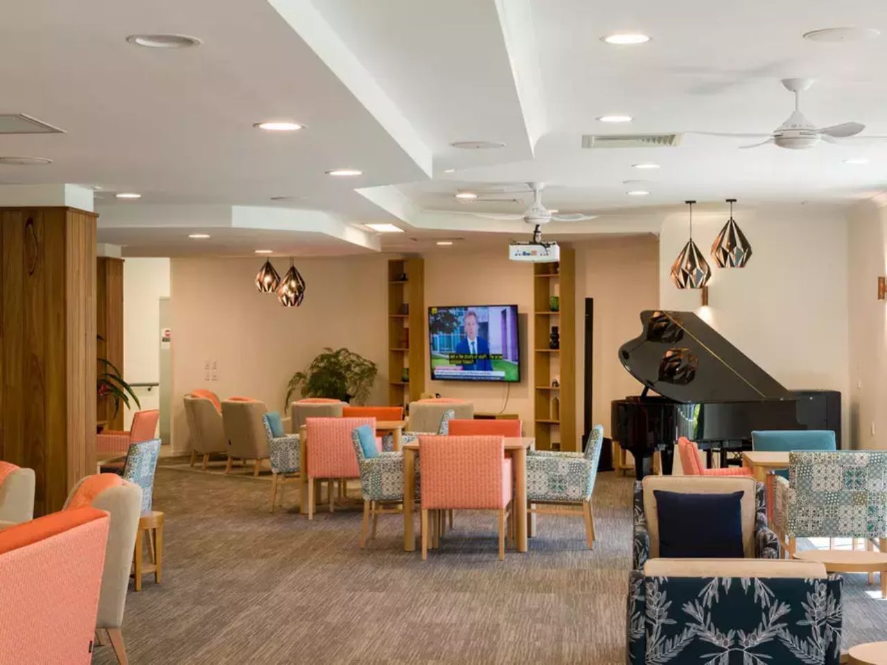 Retirement living amid serene landscapes and architectural elegance