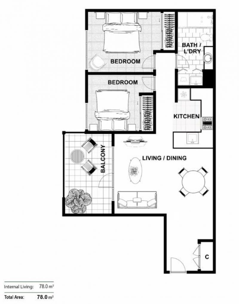 Stylish North-Facing Haven with Private Leafy Balcony