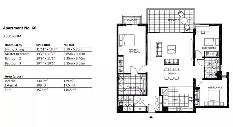 Elegant Three-Bedroom Sanctuary with Space and Style