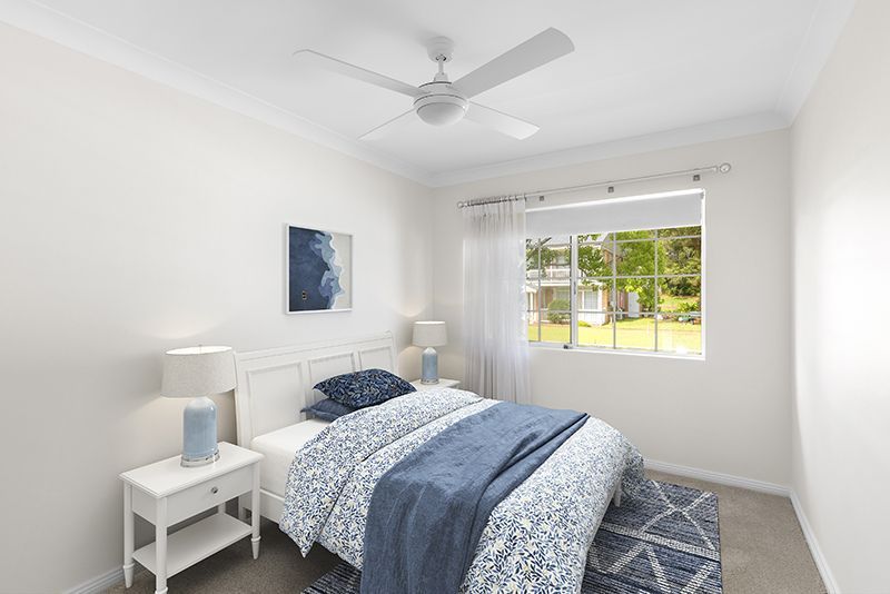 This elegant north east facing two bedroom unit offers refined living in a peaceful, private setting.