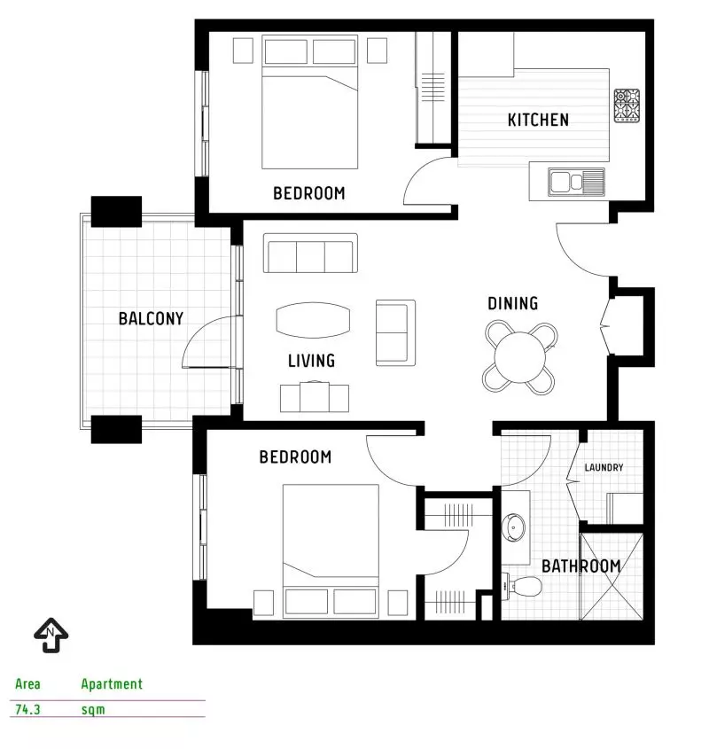 Bright and Light Retreat with Leafy Terrace Outlook