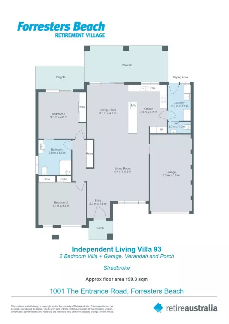 Privately located villa with easy walk to all village facilities.