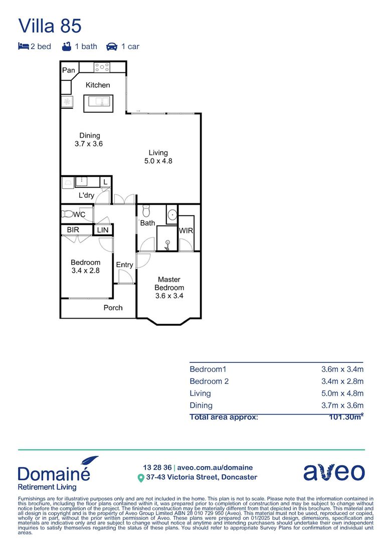 Modern 2-bedroom villa close to amenities
