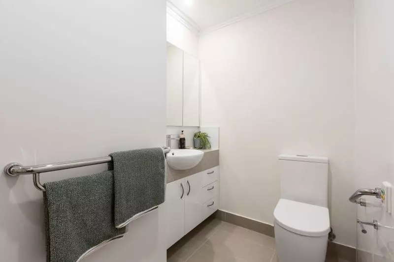 Courtyard-facing apartment on level 3 with serene views