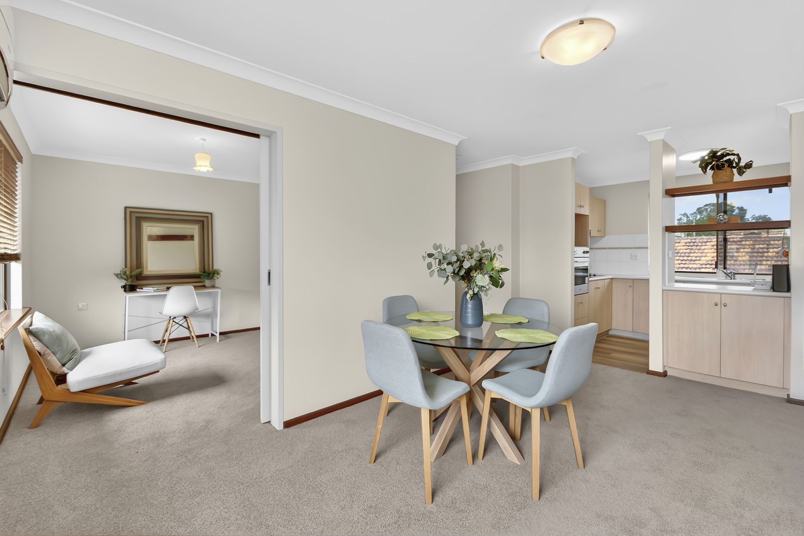 Freshly updated villa with garden views & sunny east-facing balcony