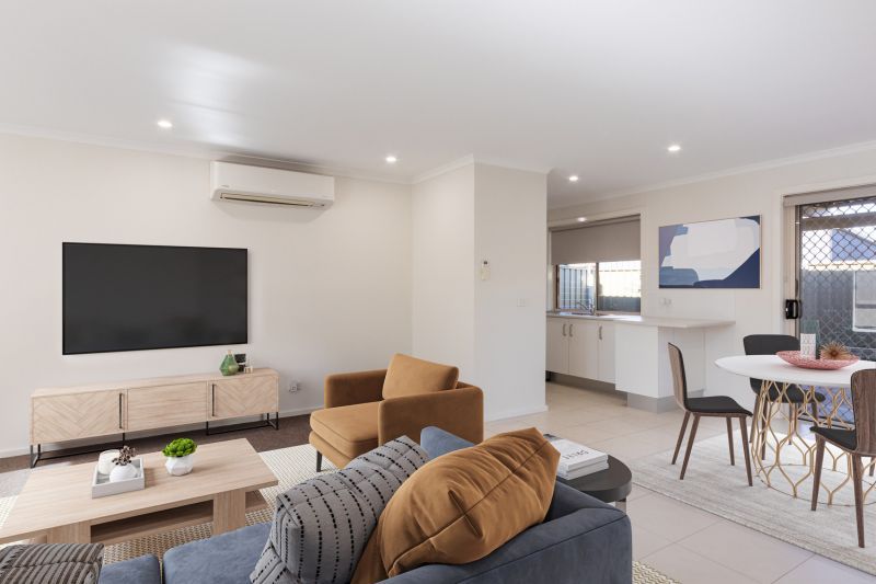 Stunning modern interior renovations in this spacious contemporary unit.