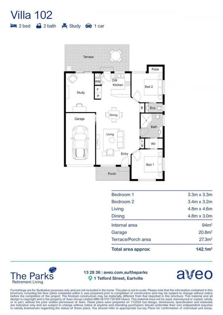 Great villa design with large study