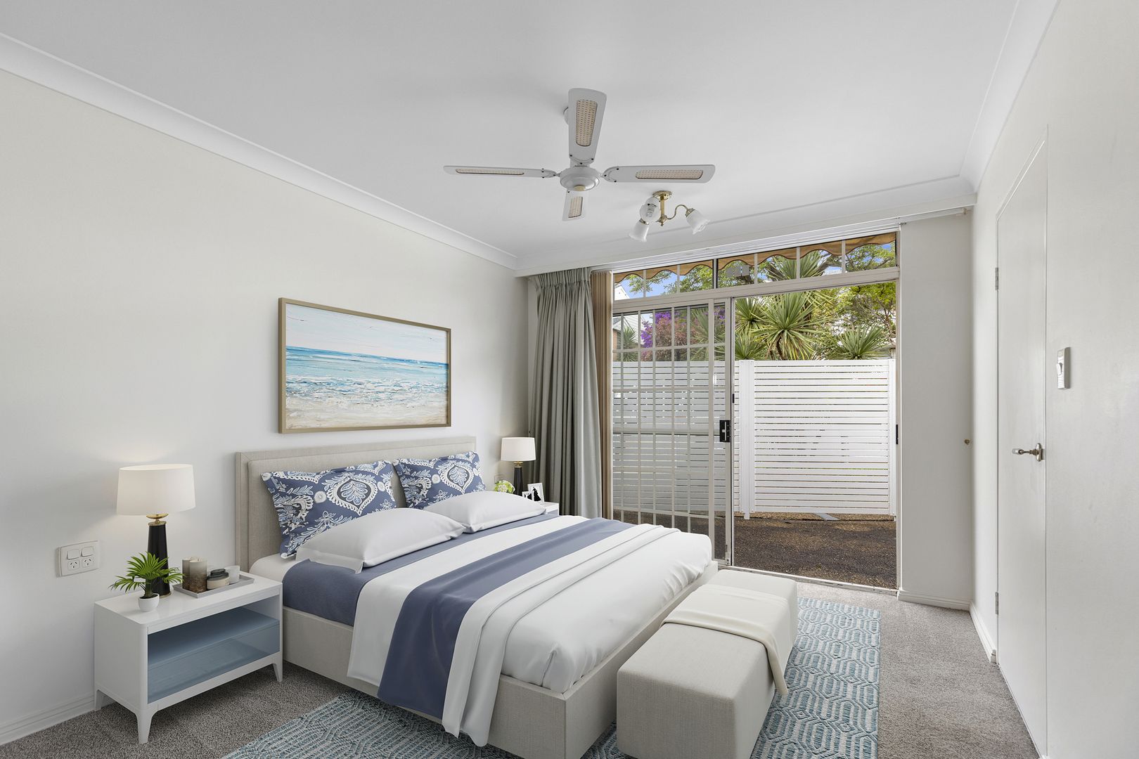 Stunning garden unit with sunny north-facing terrace and district views