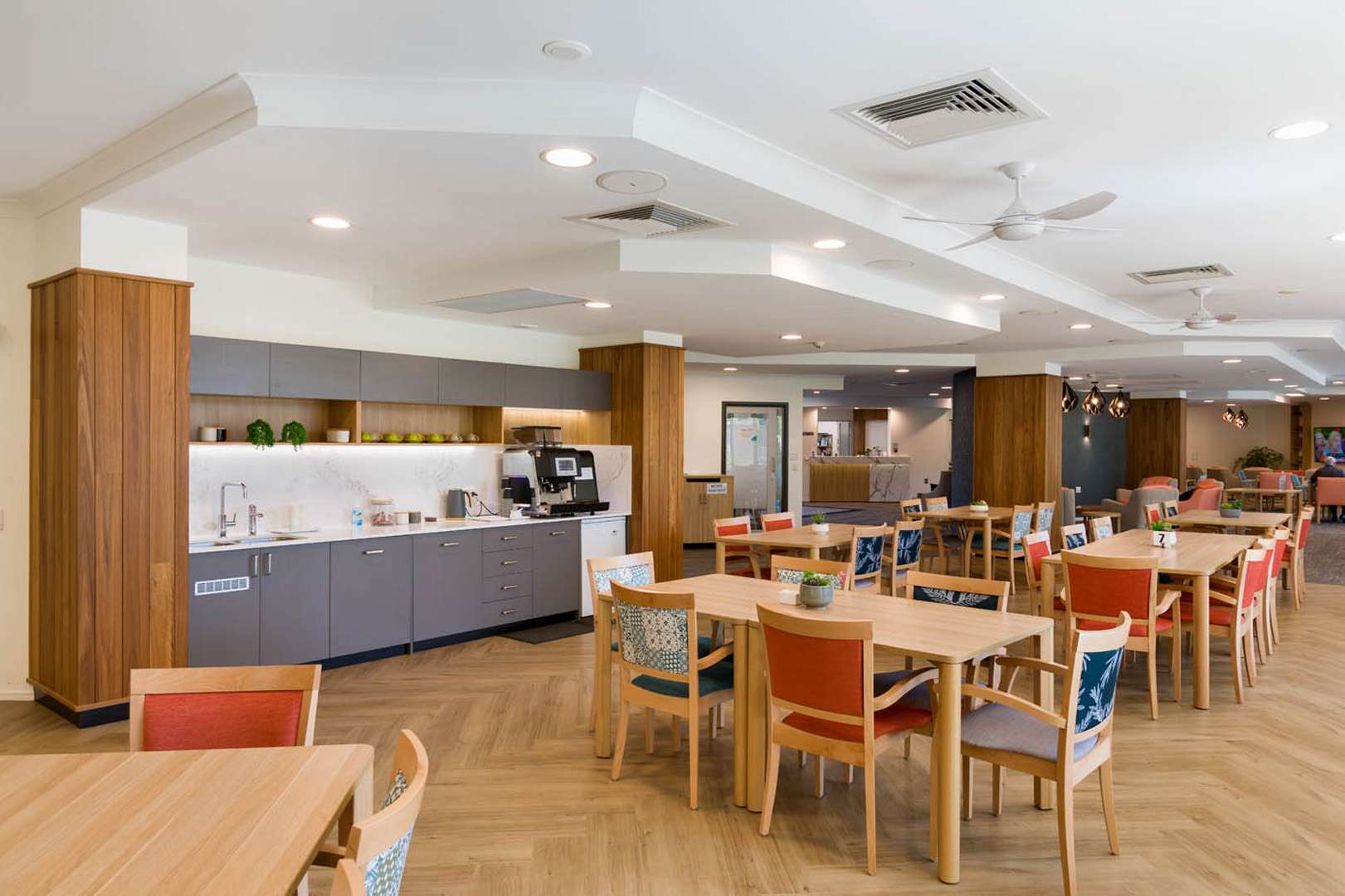 Retirement living amid serene landscapes and architectural elegance