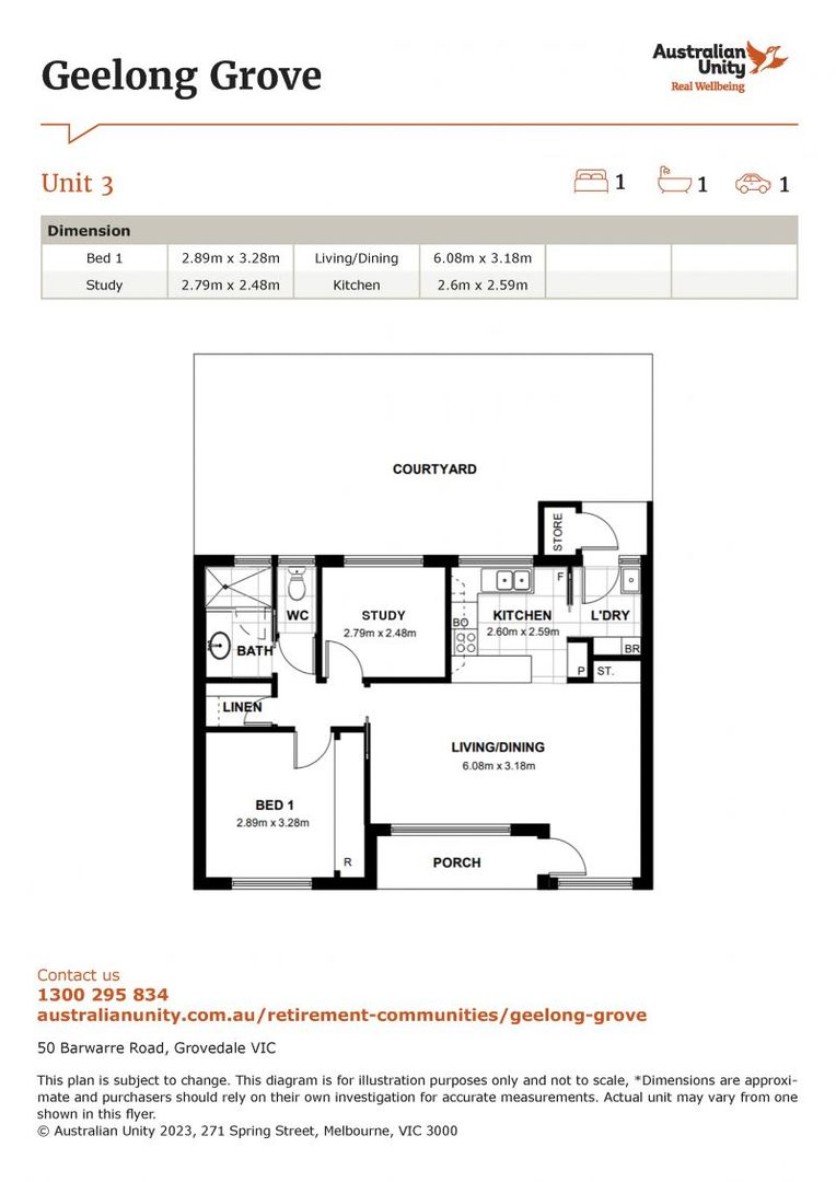 Immaculate 1-Bed + Study - Style Meets Simplicity