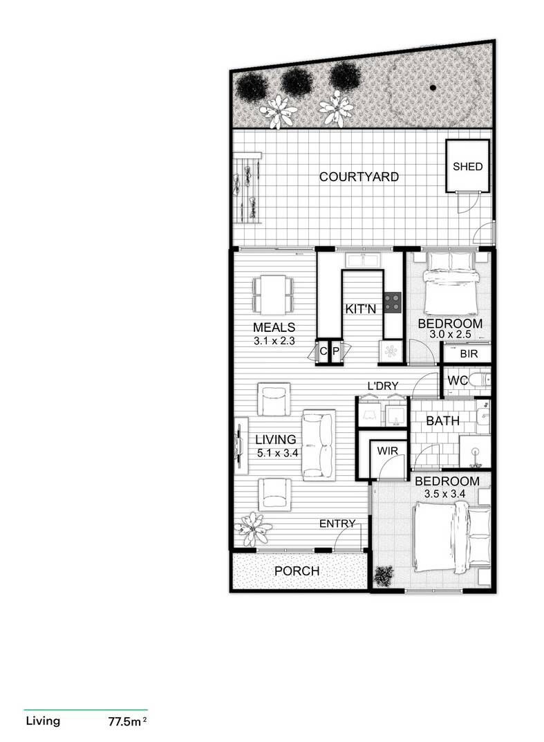 Stylish Two Bedroom Home