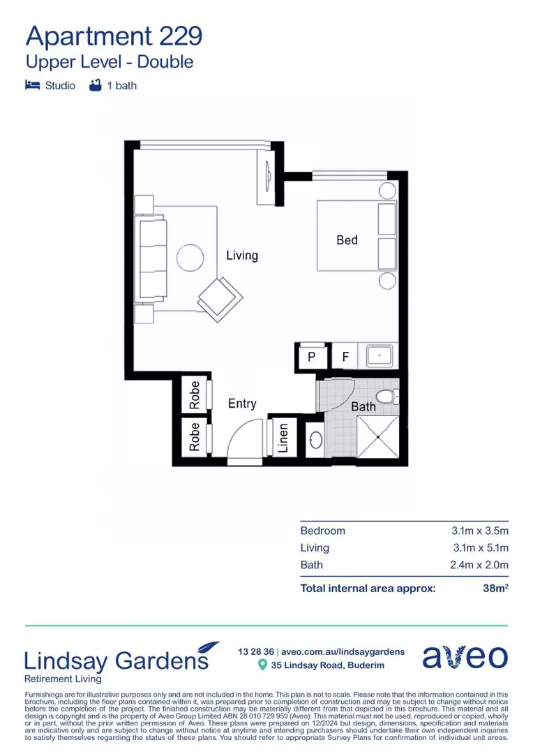 Spacious studio designed for everyday ease