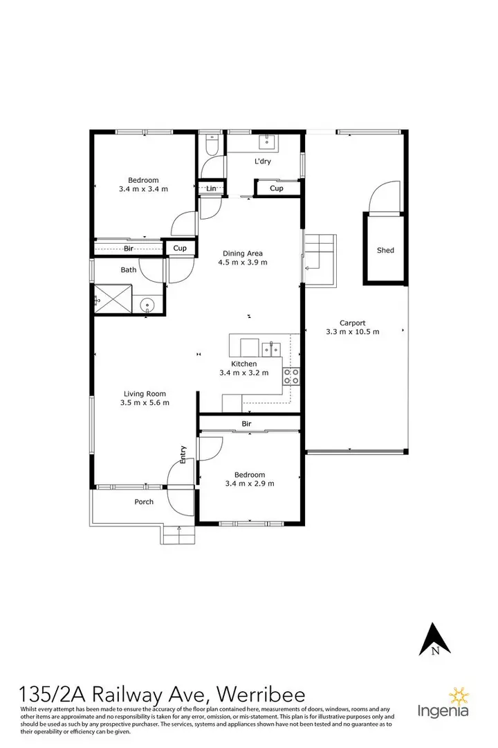 Bright and Airy Two Bedroom Home!