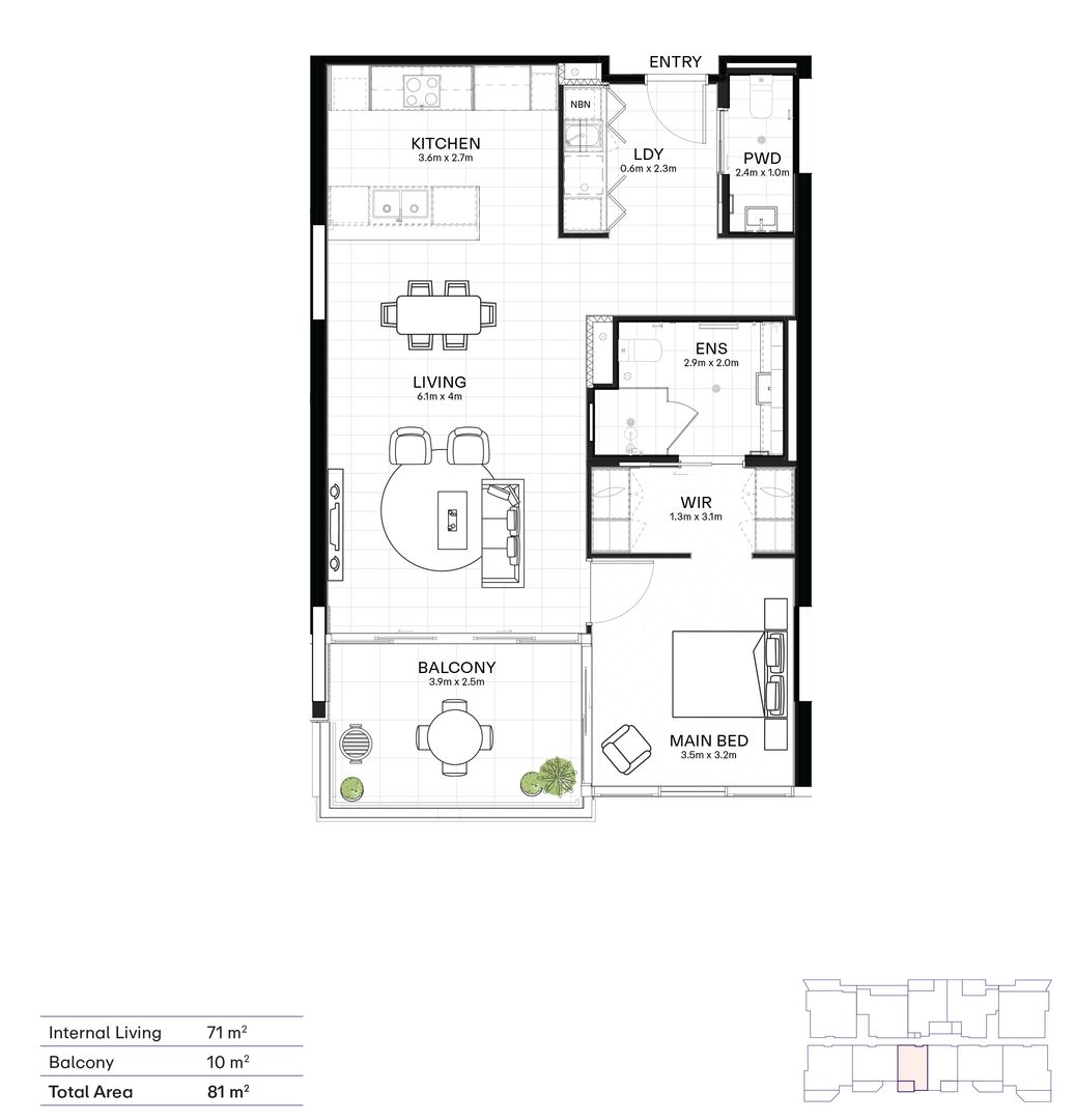 Elegant One-Bedroom Apartment 