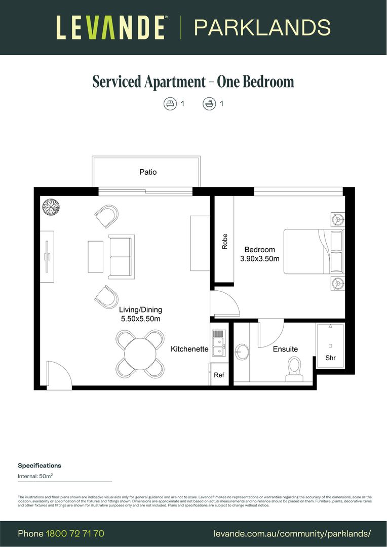 One Bedroom | Serviced Apartment 138