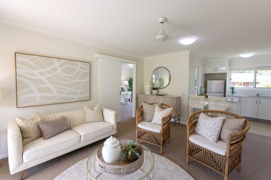 Peaceful retirement living overlooking lush lawns