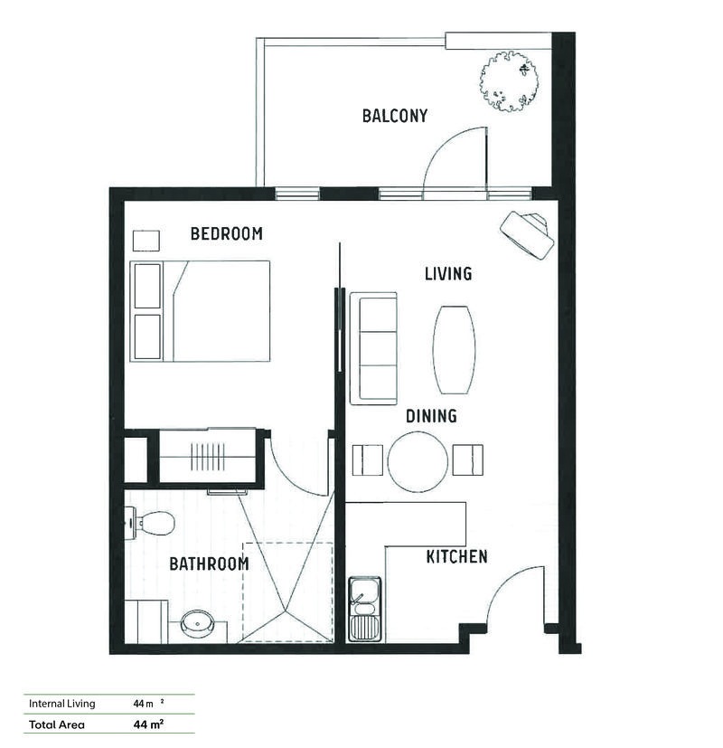 Elegant, Stylish and Convenient One-Bedroom Apartment