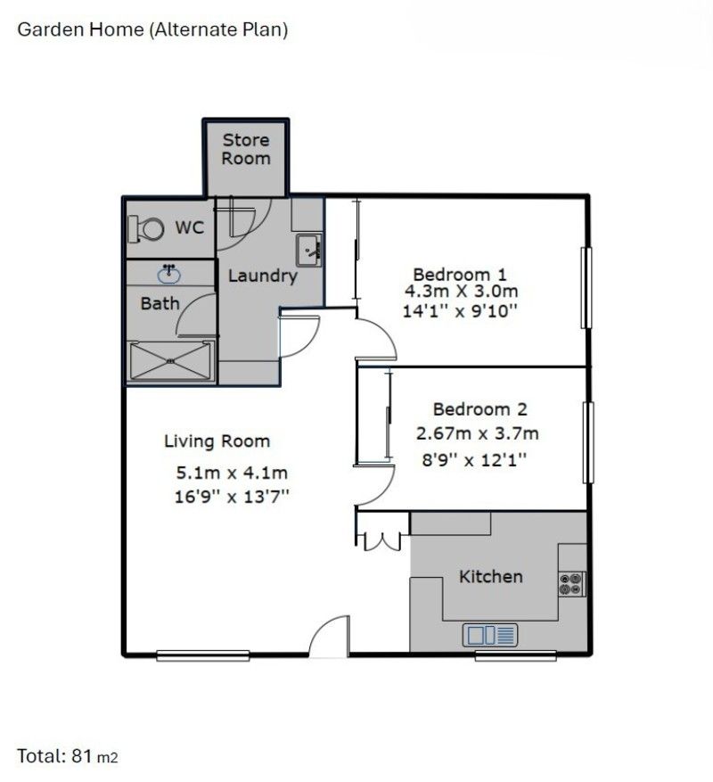 Corner Unit with Courtyard and Vaulted Ceilings