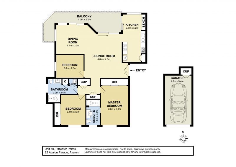 North-facing three-bedroom unit