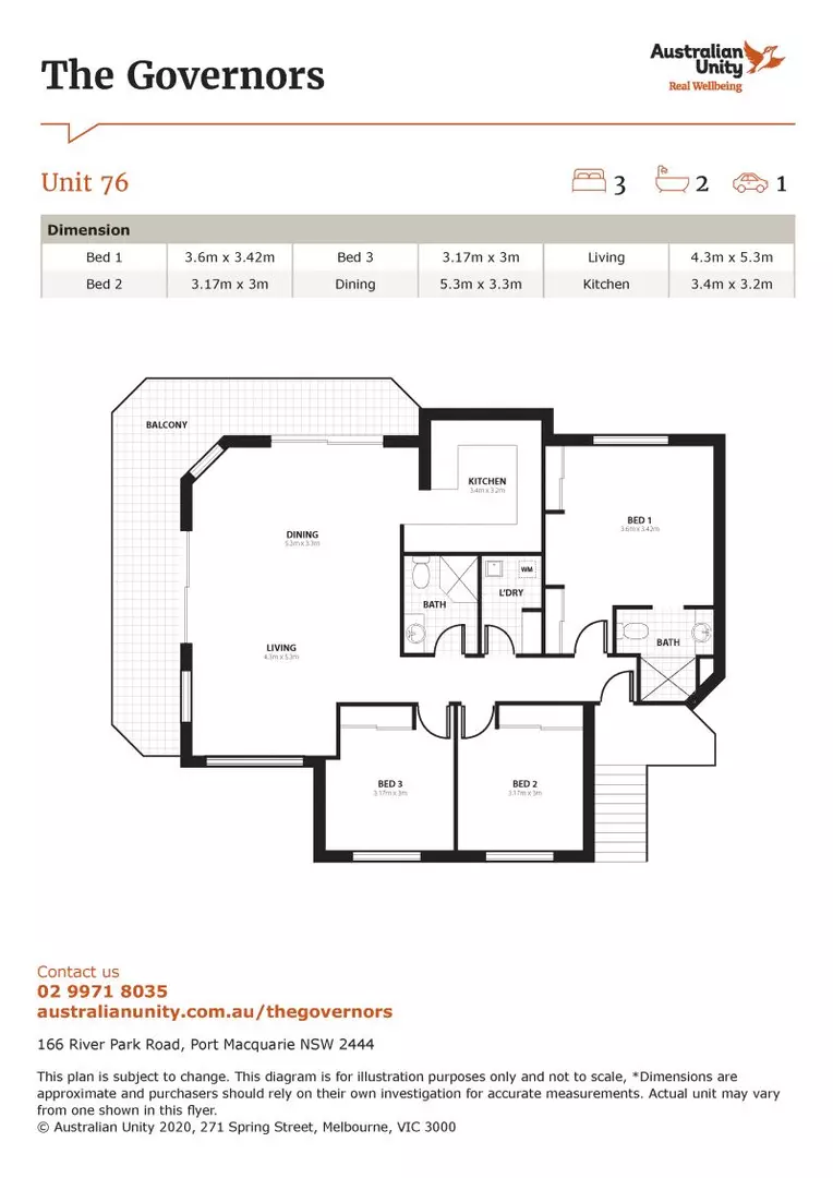 Under Offer -Stunning water view of the Governors Way canal from this spacious 3 bedroom unit