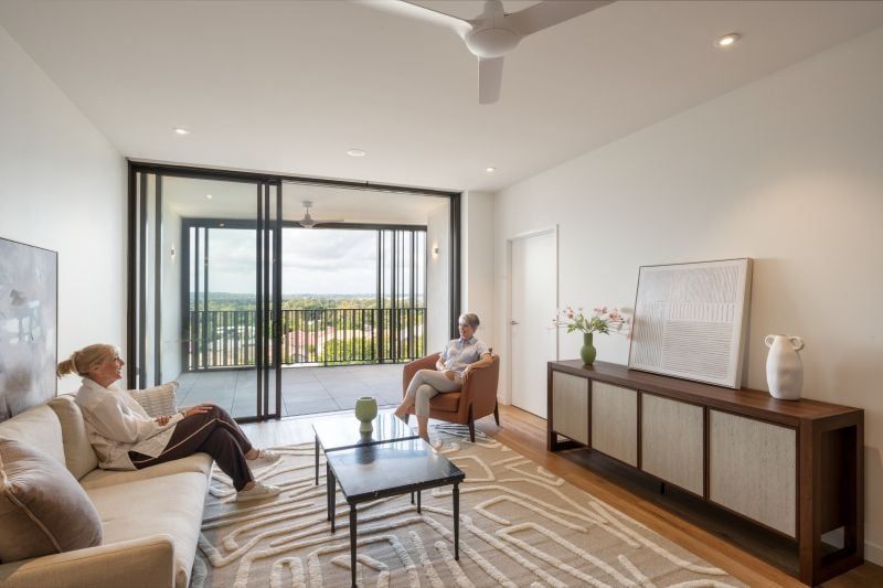 The last north facing 2 bedroom and study apartment available in the village!