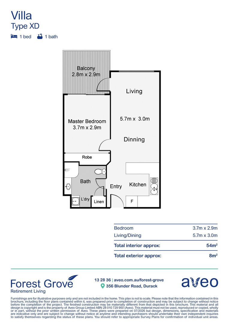 1-bedroom apartment with lush green views
