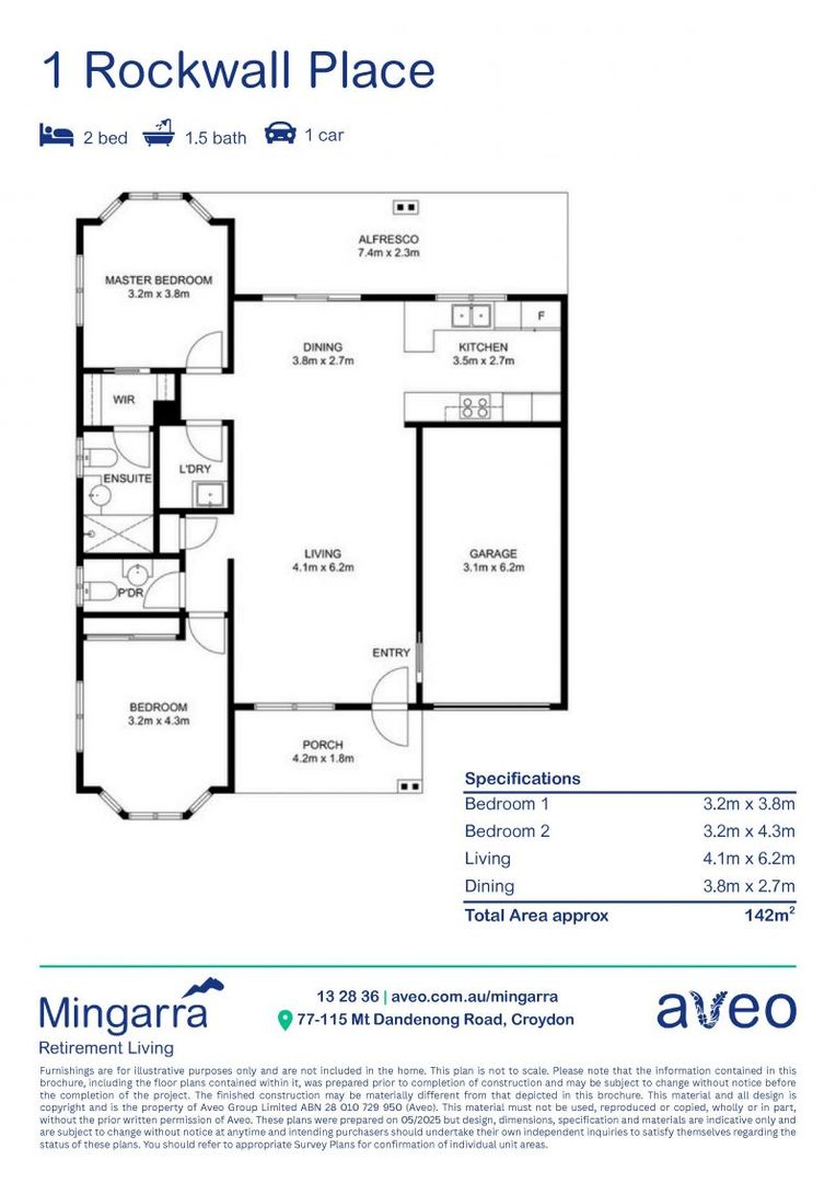 Modern villa near village entrance