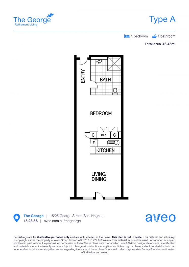 One-bedroom apartment on the ground floor