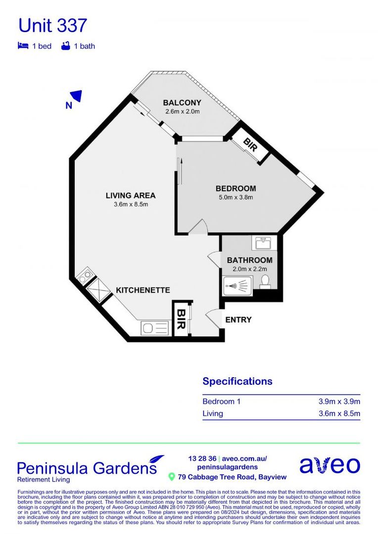 Cozy conveniently located one-bedroom apartment