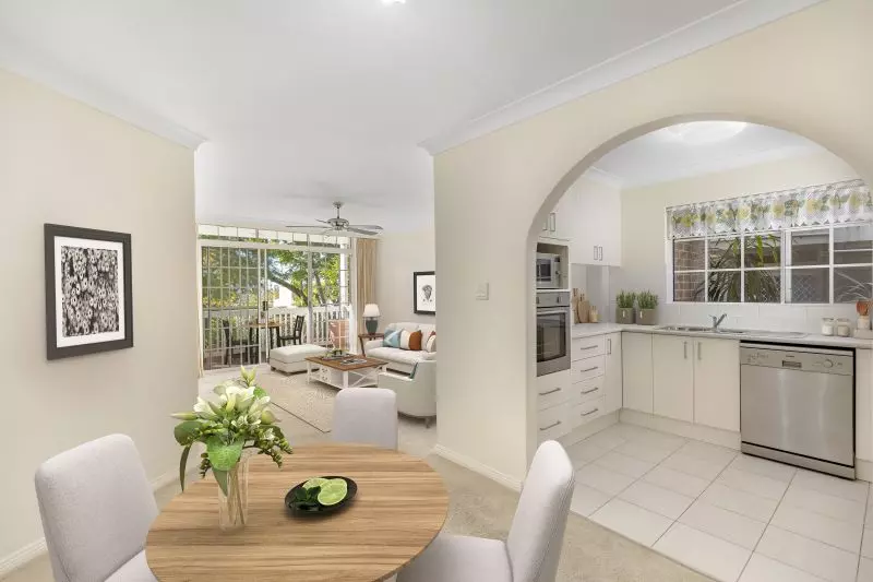 Perfectly located ground floor unit with tranquil garden surrounds.