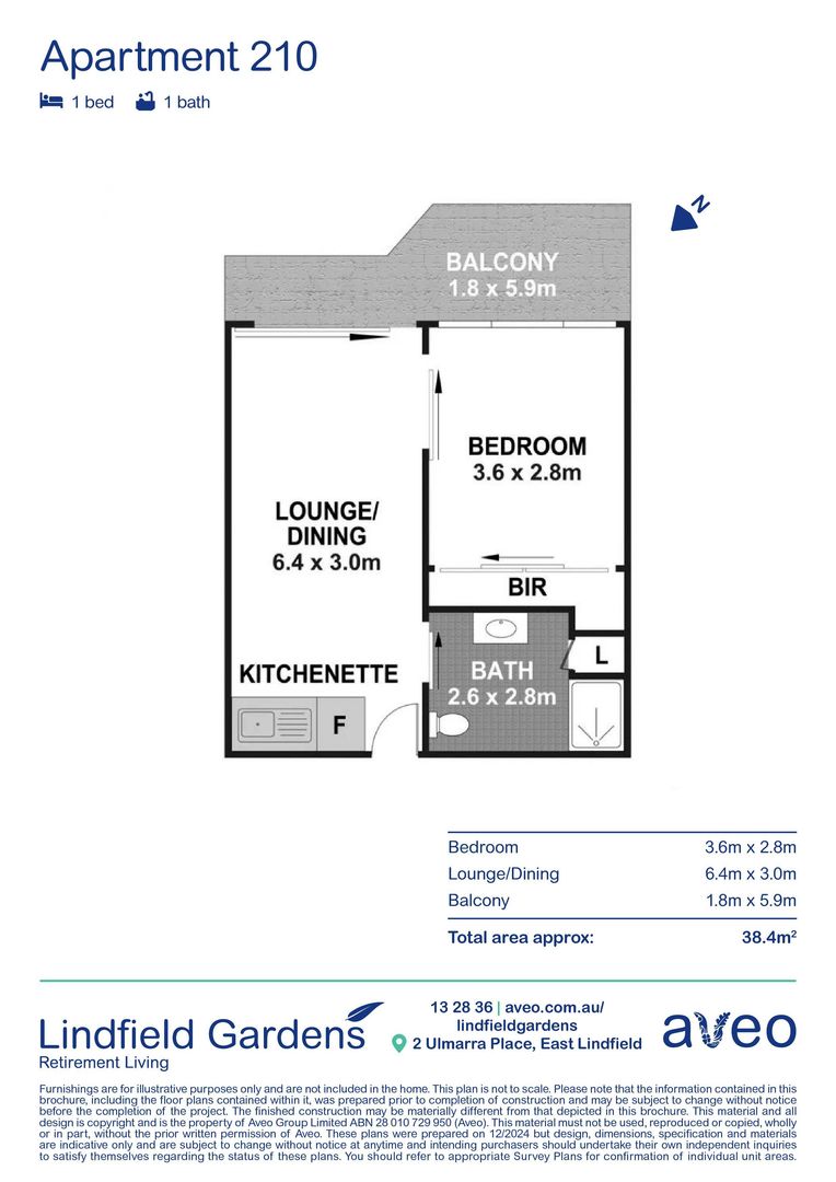 Sunny one-bedroom apartment