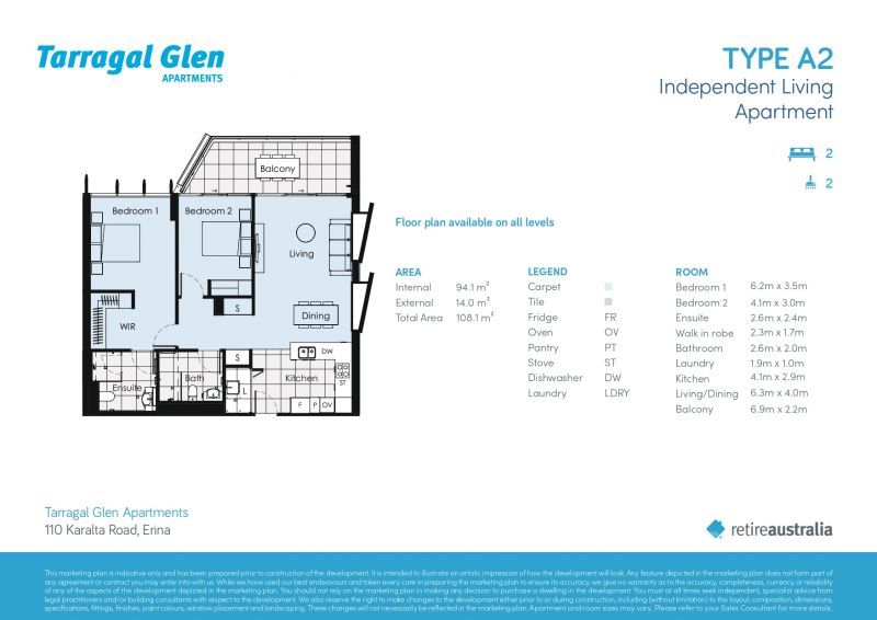 First floor apartment with spacious balcony